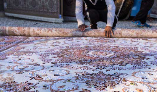 روش اصولی لول کردن قالی در قالیشویی خاوران  